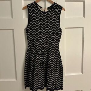 Ted Baker London knee length A-line knit dress Navy Size 3, excellent condition